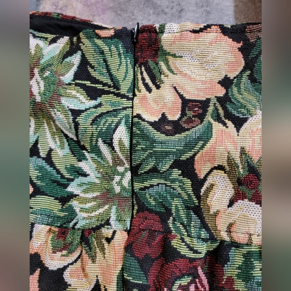 In loom dress small puff sleeve tapestry mini - Picture 2 of 4